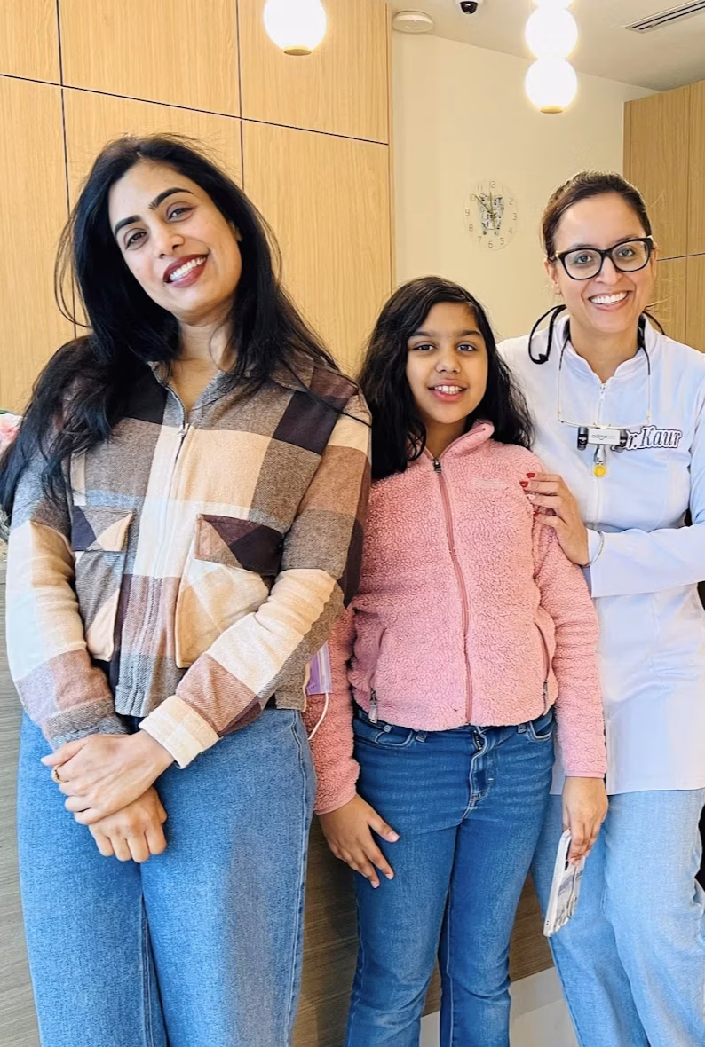 A patient with Dr. Kaur at Dazzle Dental